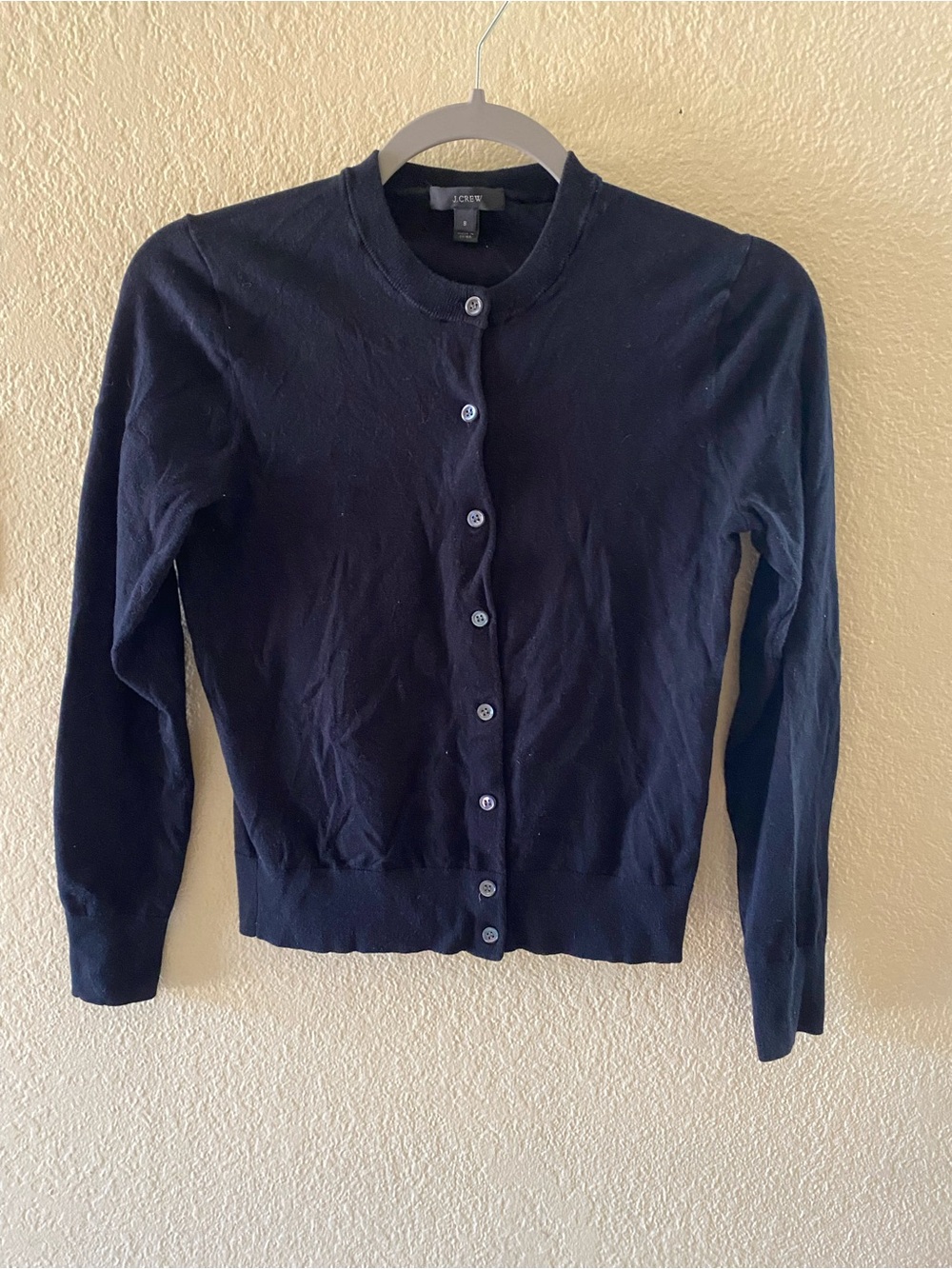 J. Crew Black Minimalist Preppy cardigan Sweater